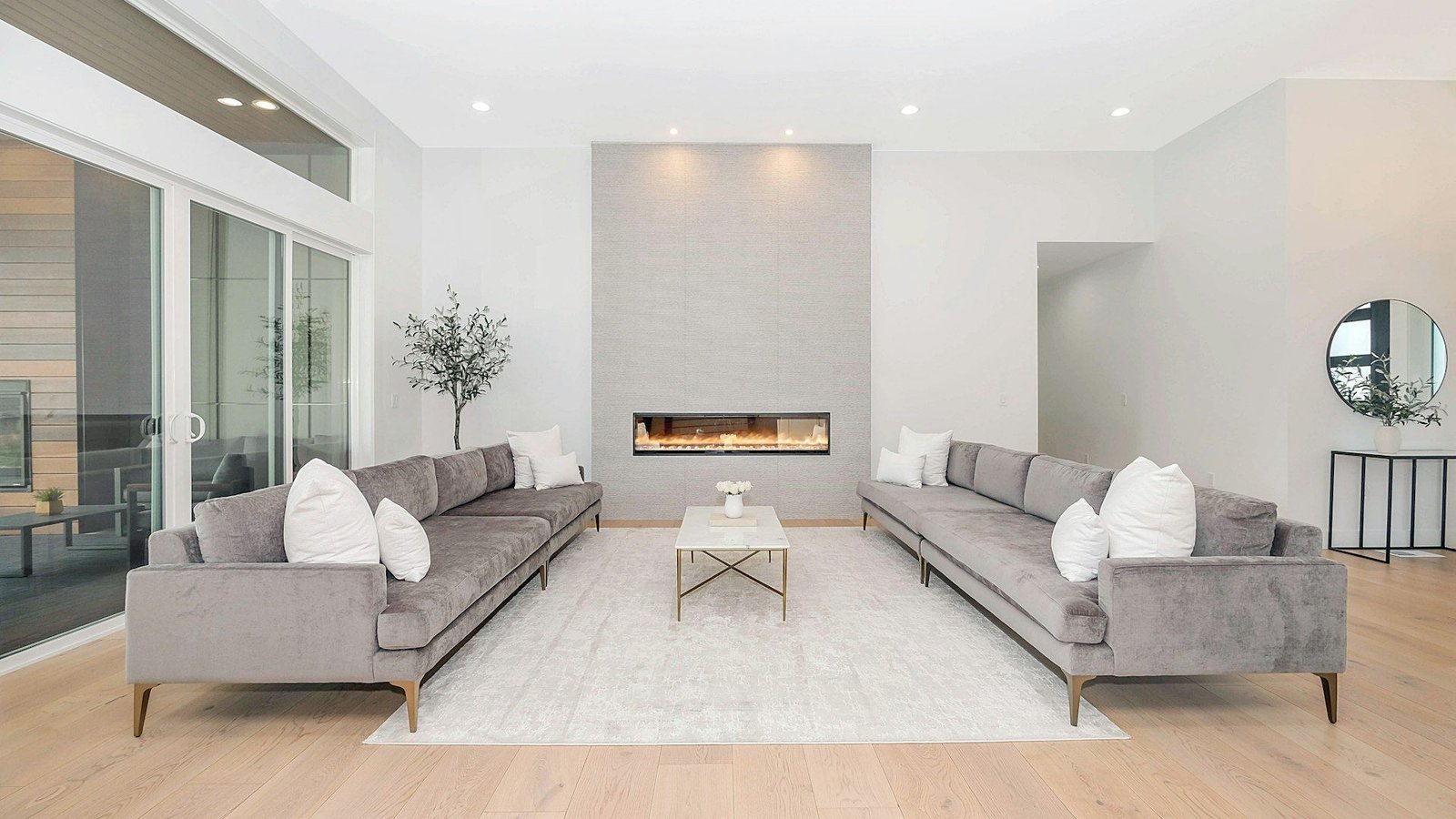 A bright modern living room filled with natural light